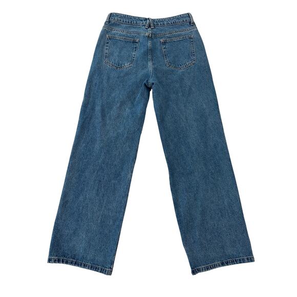 Lioness Wide Leg Seam Detail Medium Wash Blue Jeans Sz Small Australia 28x31 - Picture 6 of 12